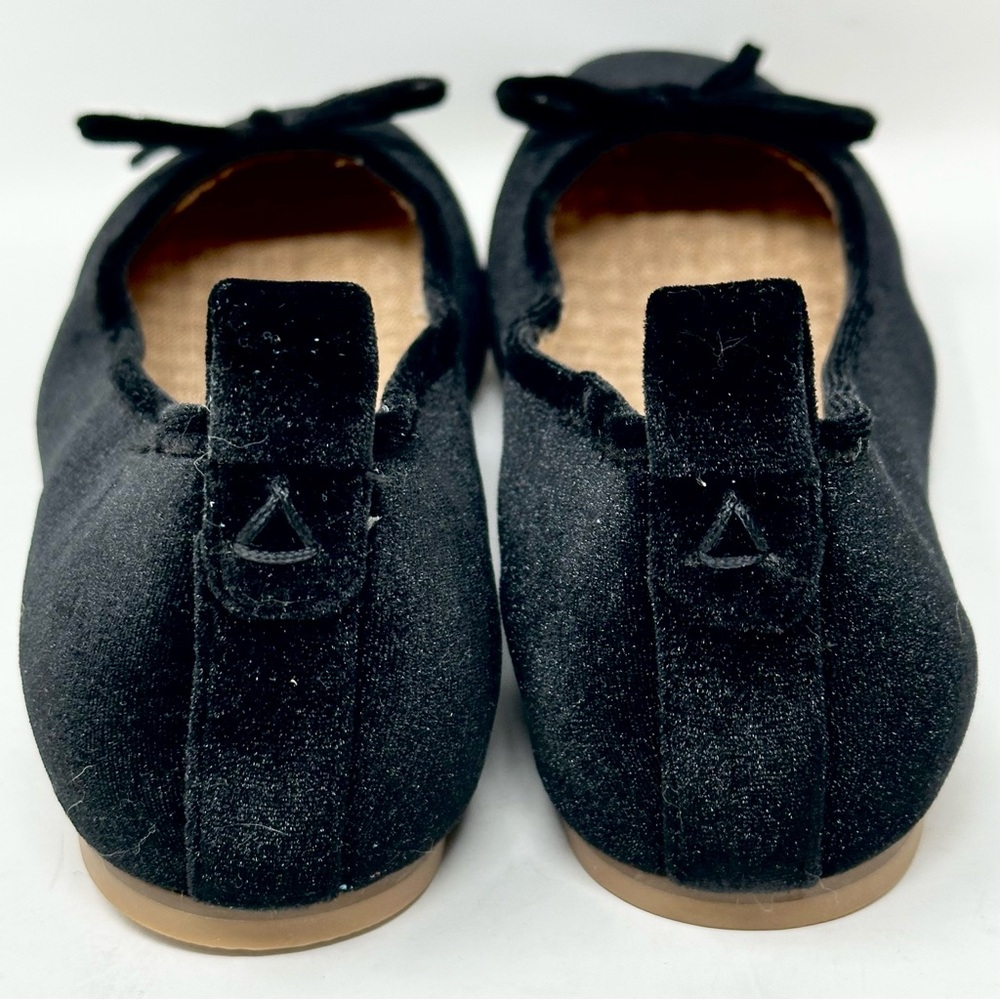 NEW Kelsi Dagger Frankie Black Velvet Square Toe Ballet Flat Womens 7.5 - Picture 4 of 8